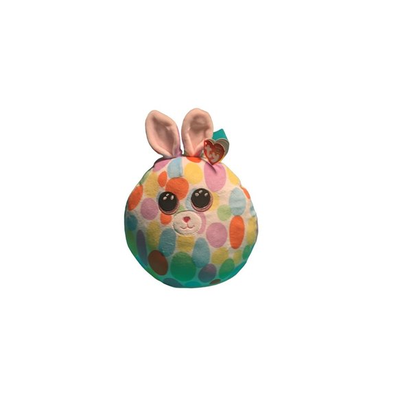 2021 Easter TY Squish-a-Boos Bloomy Bunny Cushion Pillow 10 inch Plush - Picture 1 of 12
